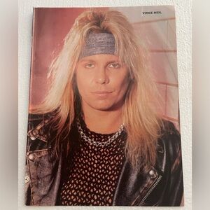 Vintage Rock Magazine Pinup of Motley Crue’s Vince Neil